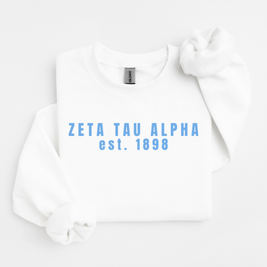Zeta Tau Alpha Blue Collegiate Sweater