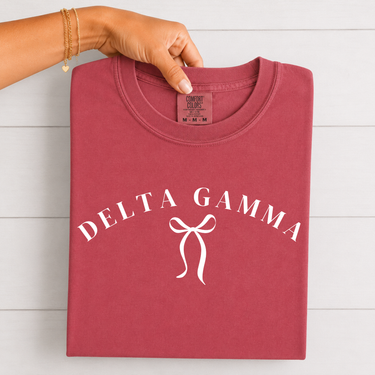 Delta Gamma White Ribbon T-Shirt