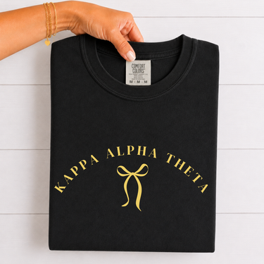 Kappa Alpha Theta Gold Ribbon T-Shirt
