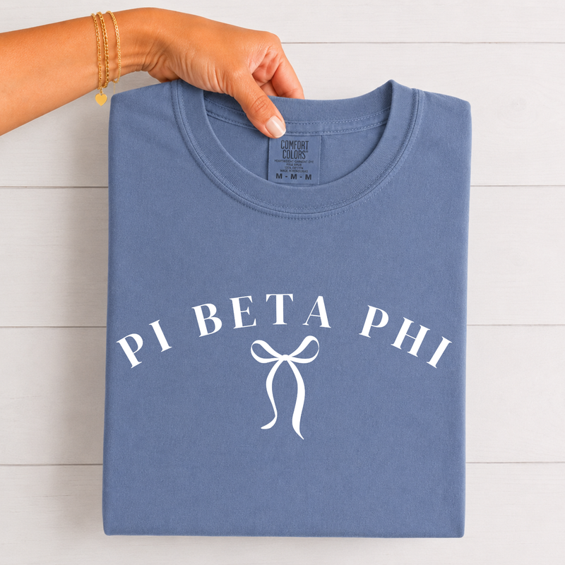 Pi Beta Phi White Ribbon T-Shirt