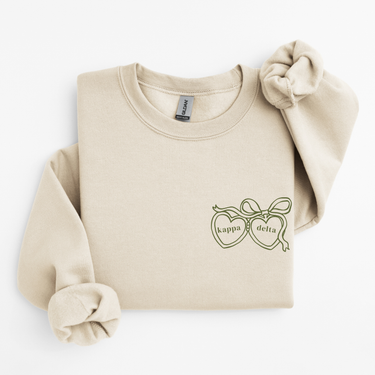 Kappa Delta Green Heart Locket Sweater