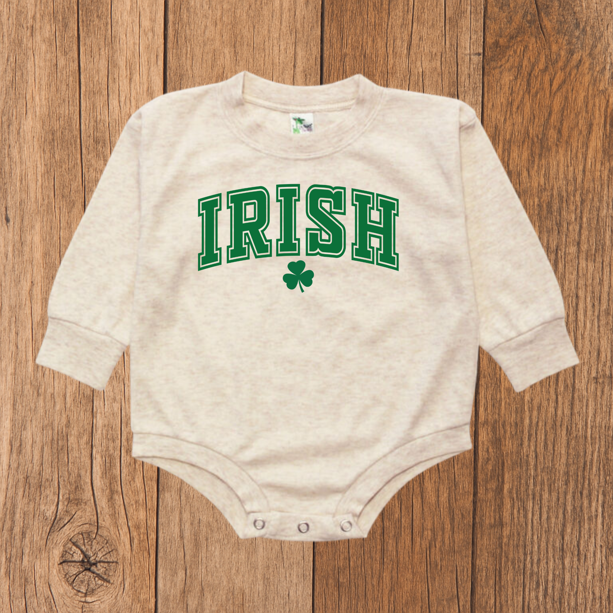 Green Irish Bubble Romper
