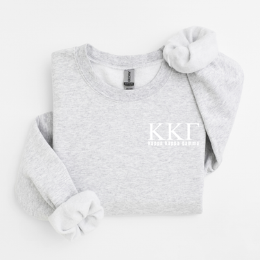 Kappa Kappa Gamma White Letters Sweater