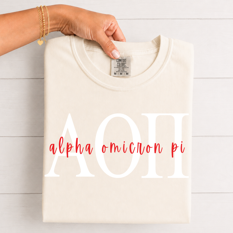 Alpha Omicron Pi Classic Letters T-Shirt