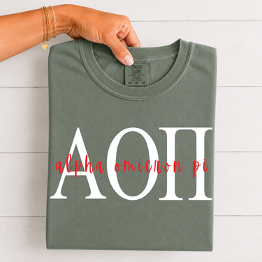 Alpha Omicron Pi Classic Letters T-Shirt