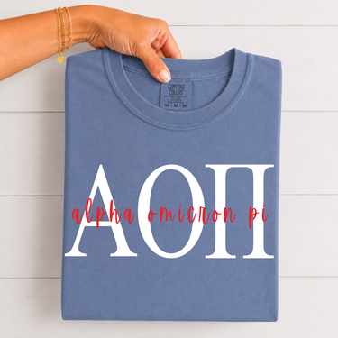 Alpha Omicron Pi Classic Letters T-Shirt