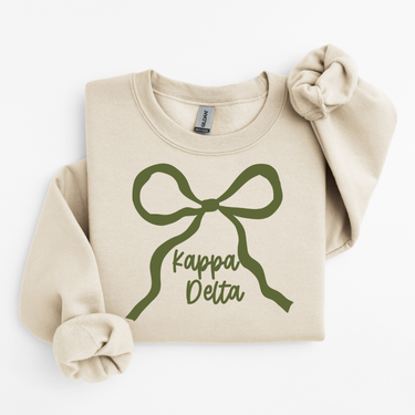 Kappa Delta Green Bow Sweater