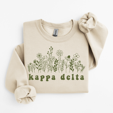Kappa Delta Green Flowers Sweater