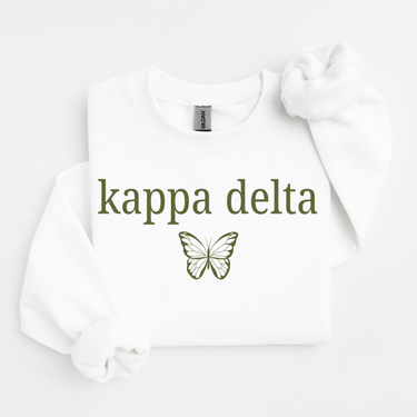 Kappa Delta Green Butterfly Sweater