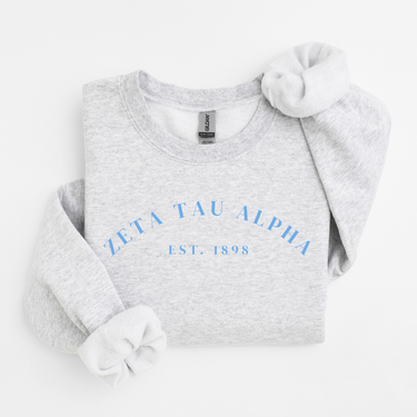 Zeta Tau Alpha Blue Established Sweater