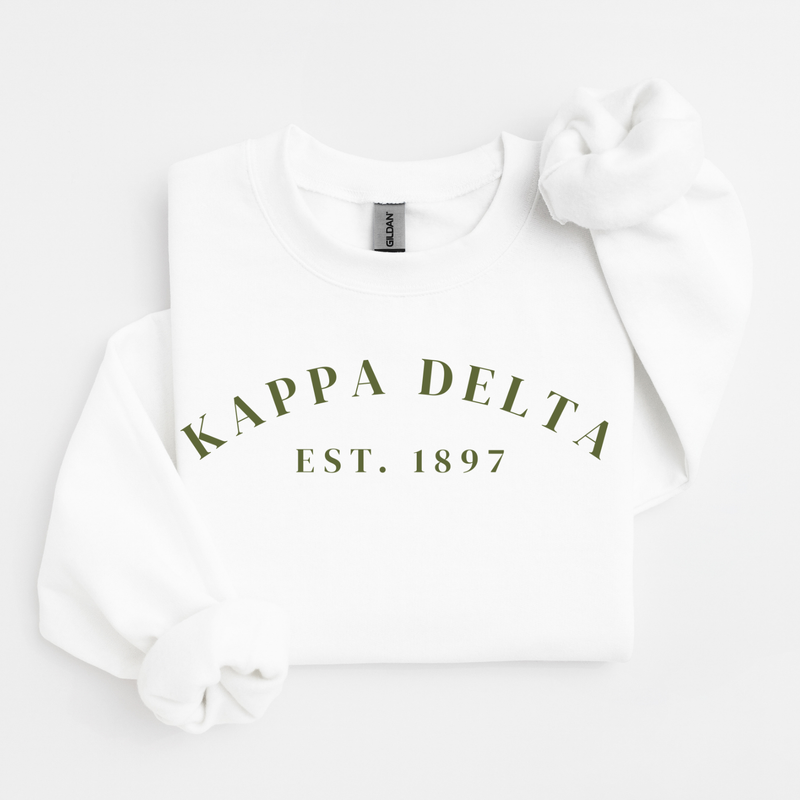 Kappa Delta Green Established Sweater