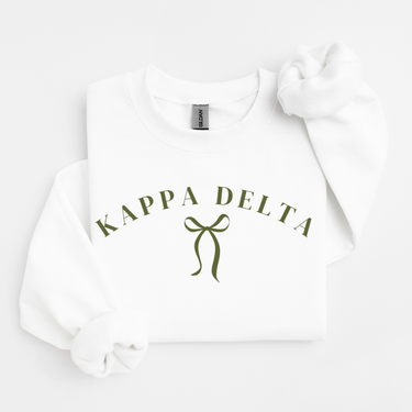 Kappa Delta Green Ribbon Sweater