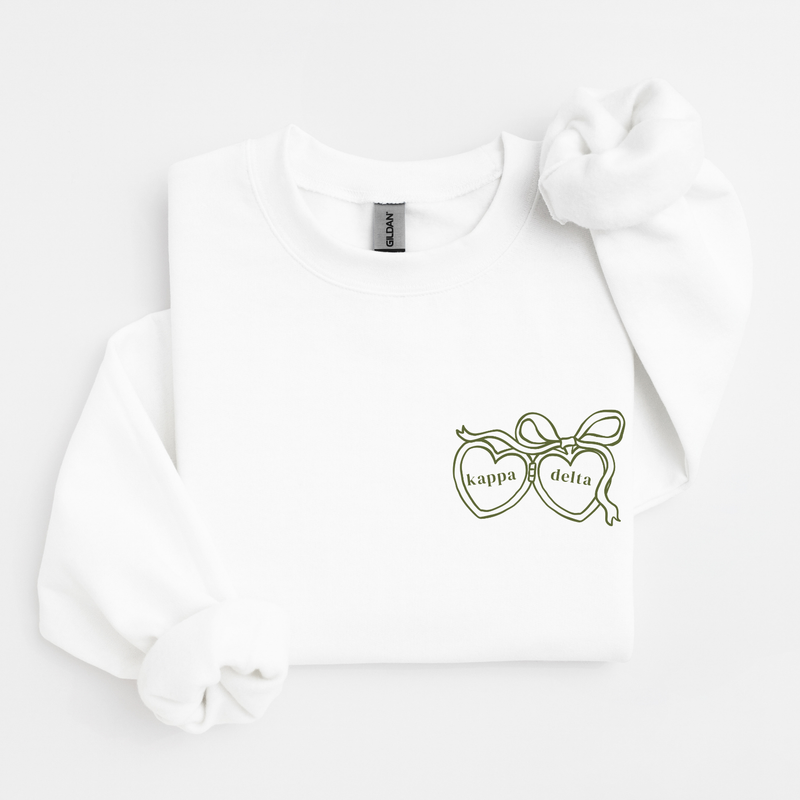 Kappa Delta Green Heart Locket Sweater