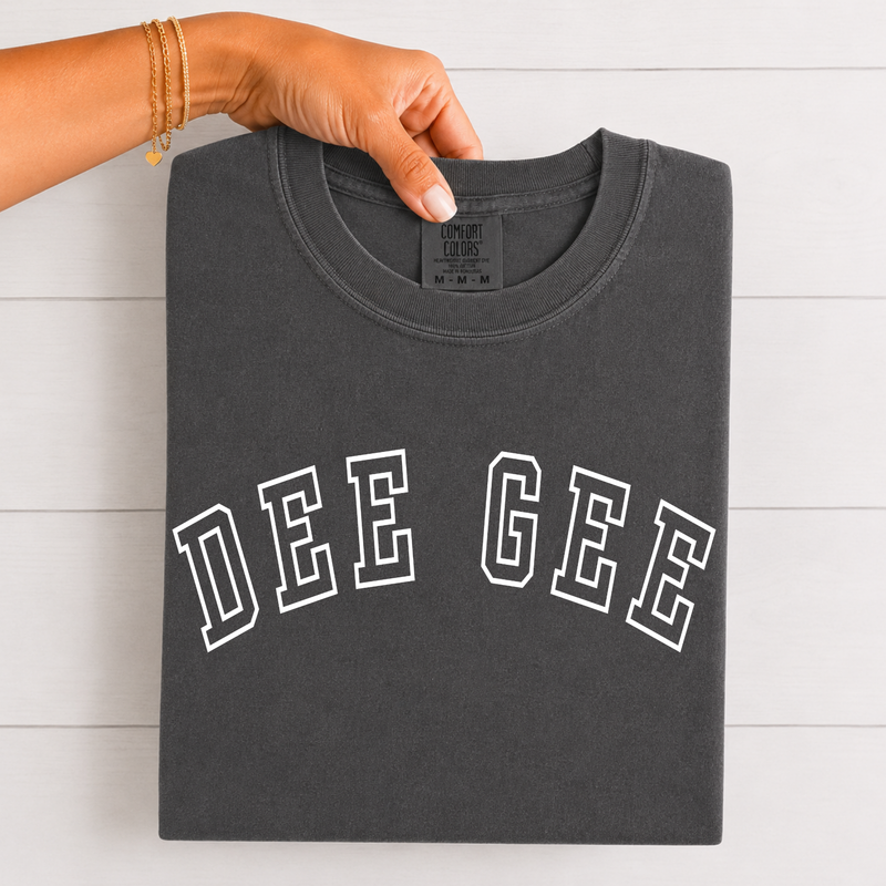 Dee Gee White Varsity Letters T-Shirt