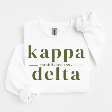 Kappa Delta Green University Sweater