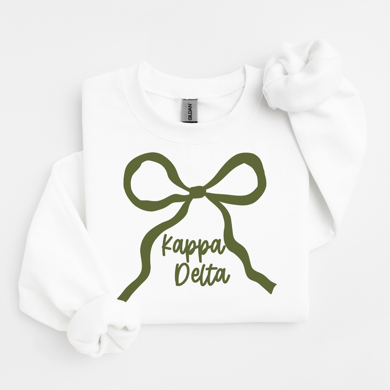 Kappa Delta Green Bow Sweater