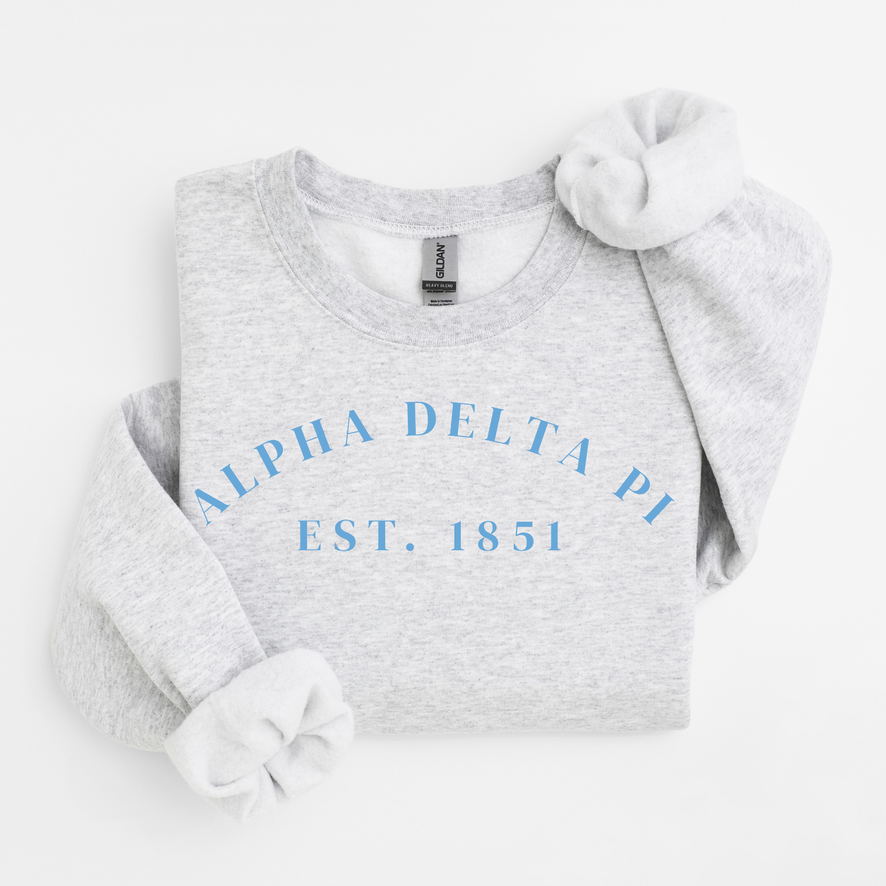 Alpha Delta Pi Est 1851 Blue Letters Sweater