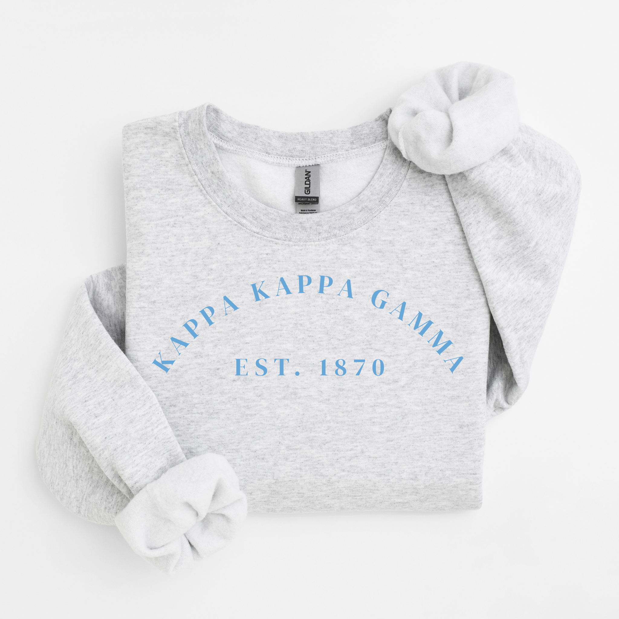 Kappa Kappa Gamma Est 1870 Blue Letters Sweater