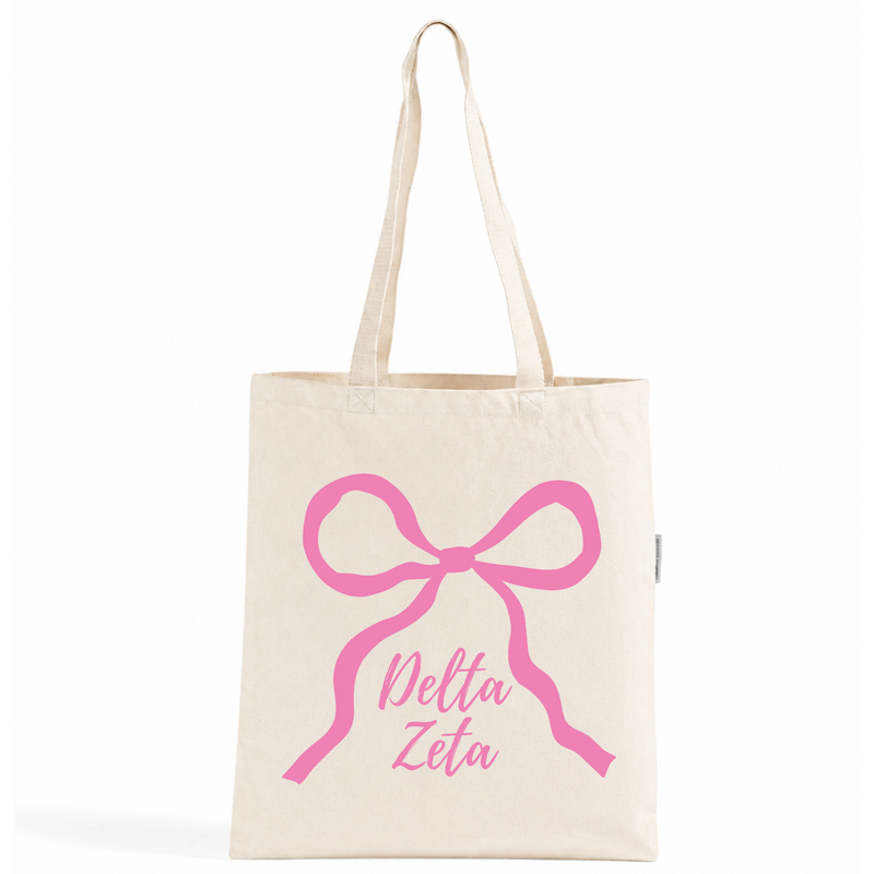Delta Zeta Bow Tote Bag