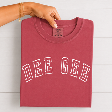Dee Gee White Varsity Letters T-Shirt