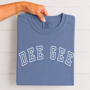 Dee Gee White Varsity Letters T-Shirt