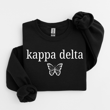 Kappa Delta White Butterfly Sweater