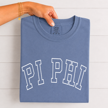 Pi Beta Phi White Varsity Letters T-Shirt