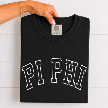 Pi Beta Phi White Varsity Letters T-Shirt