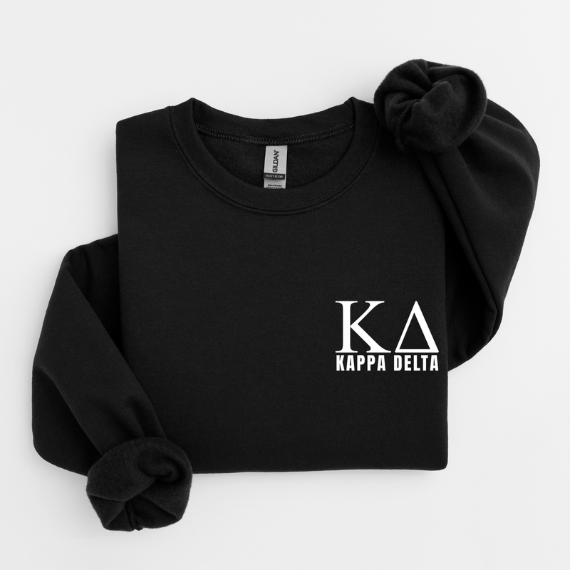 Kappa Delta White Letters Sweater