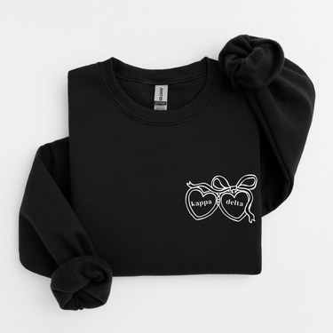 Kappa Delta White Heart Locket Sweater