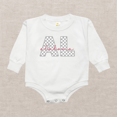 Checkered Alabama Bubble Romper