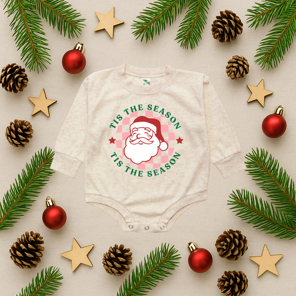 Santa Tis The Season Bubble Romper