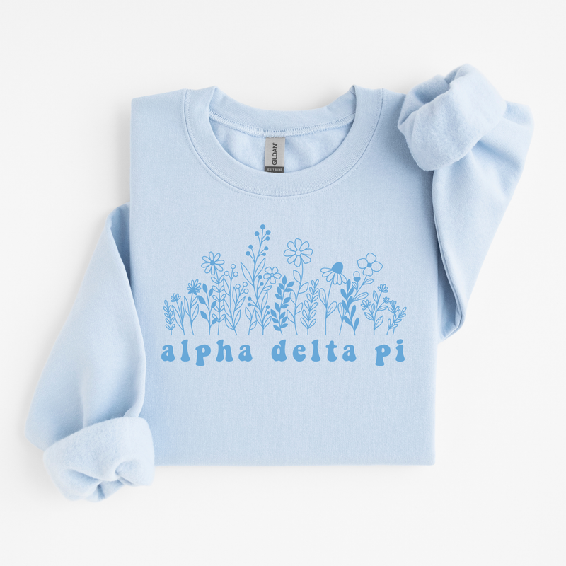 Alpha Delta Pi Blue Flowers Sweater