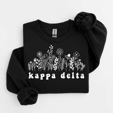 Kappa Delta White Flowers Sweater