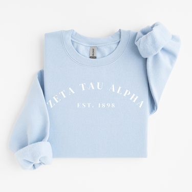 Zeta Tau Alpha White Established Sweater