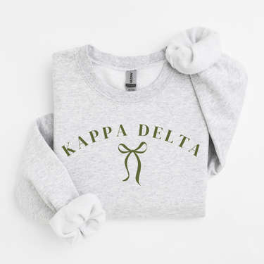 Kappa Delta Green Ribbon Sweater