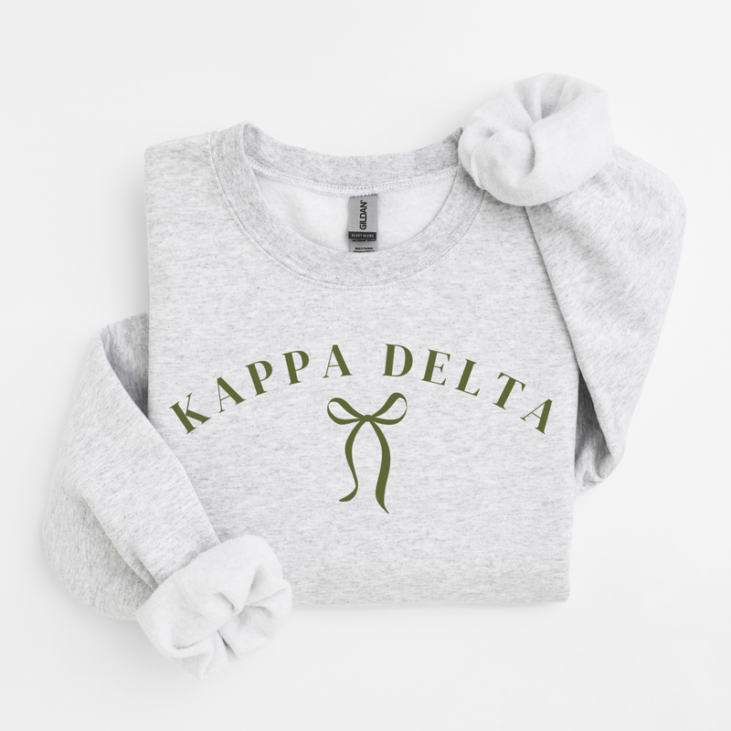 Kappa Delta Green Ribbon Sweater
