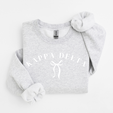Kappa Delta White Ribbon Sweater