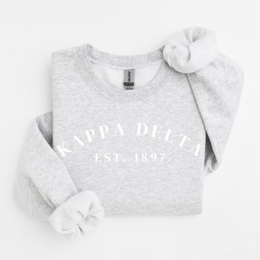 Kappa Delta White Established Sweater