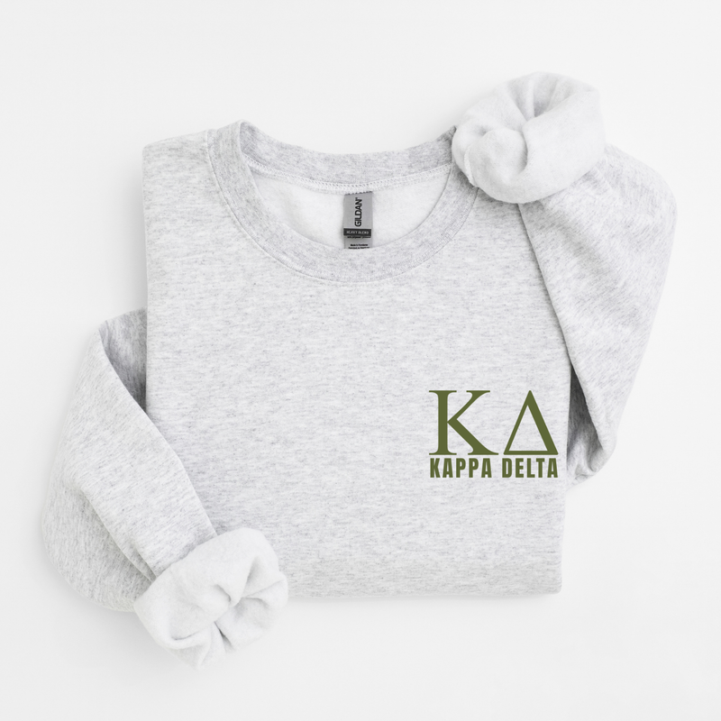 Kappa Delta Green Letters Sweater