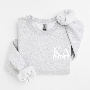 Kappa Delta White Letters Sweater
