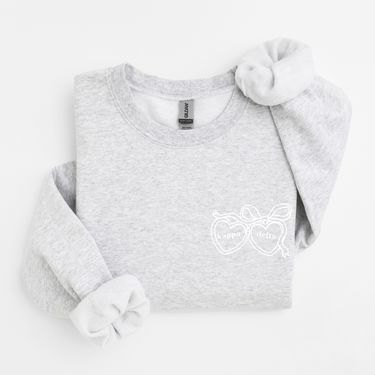 Kappa Delta White Heart Locket Sweater