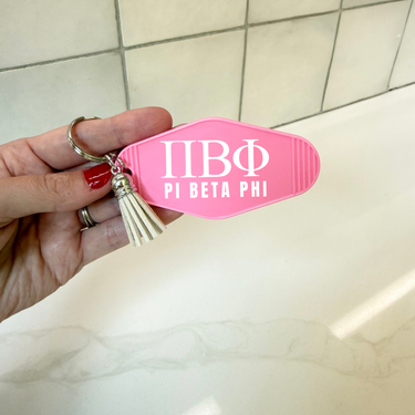 Pi Beta Phi Letters Keychain with Tassel