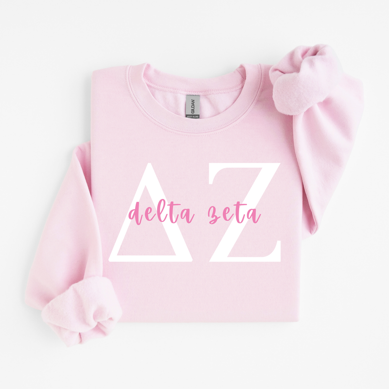 Delta Zeta Classic Letters Sweater