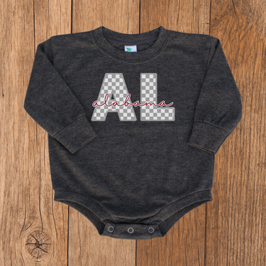 Checkered Alabama Bubble Romper