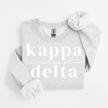 Kappa Delta White University Sweater