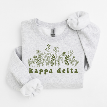 Kappa Delta Green Flowers Sweater