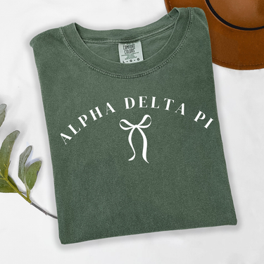 Alpha Delta Pi White Bow T-Shirt