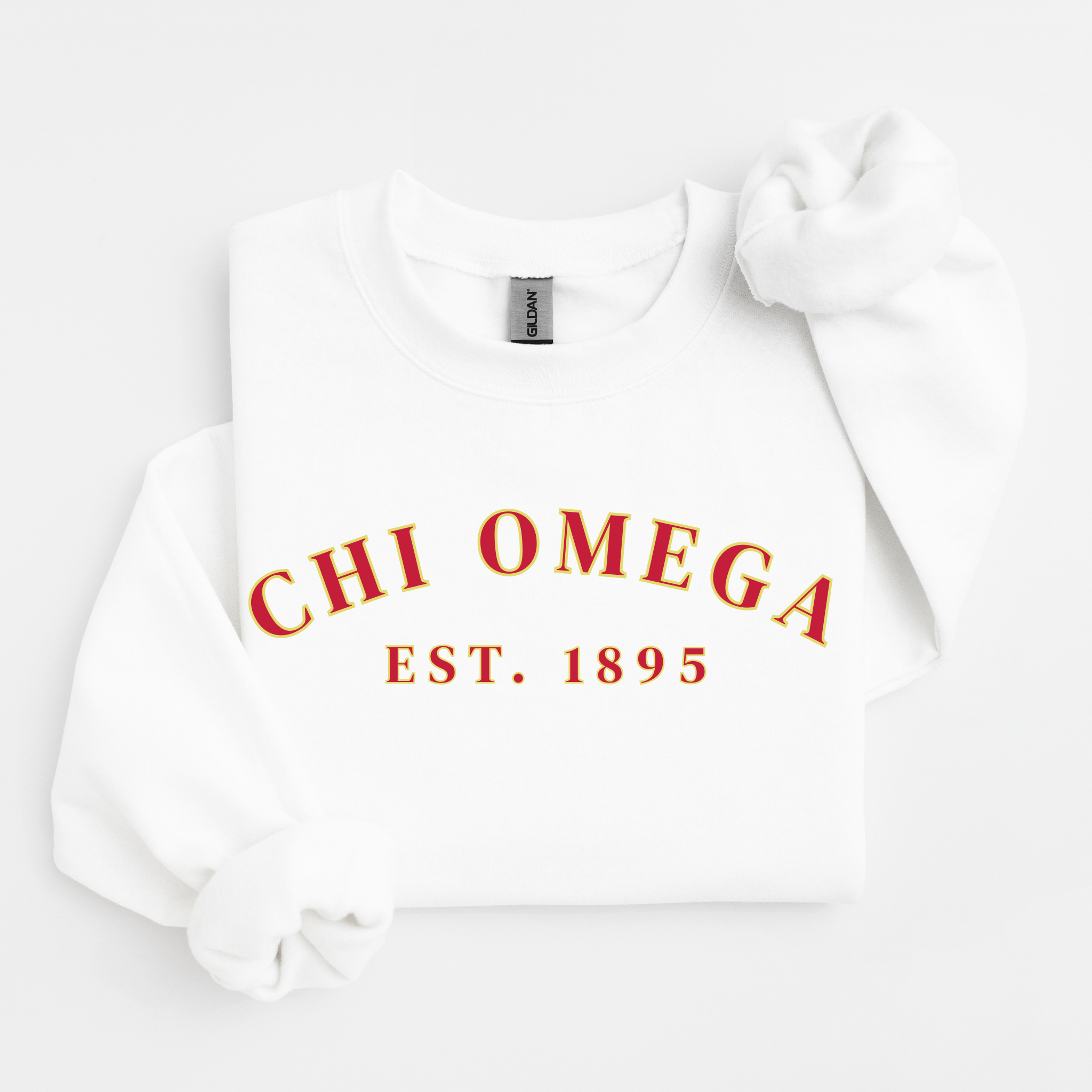 Chi Omega Est 1895 Cardinal Sweater