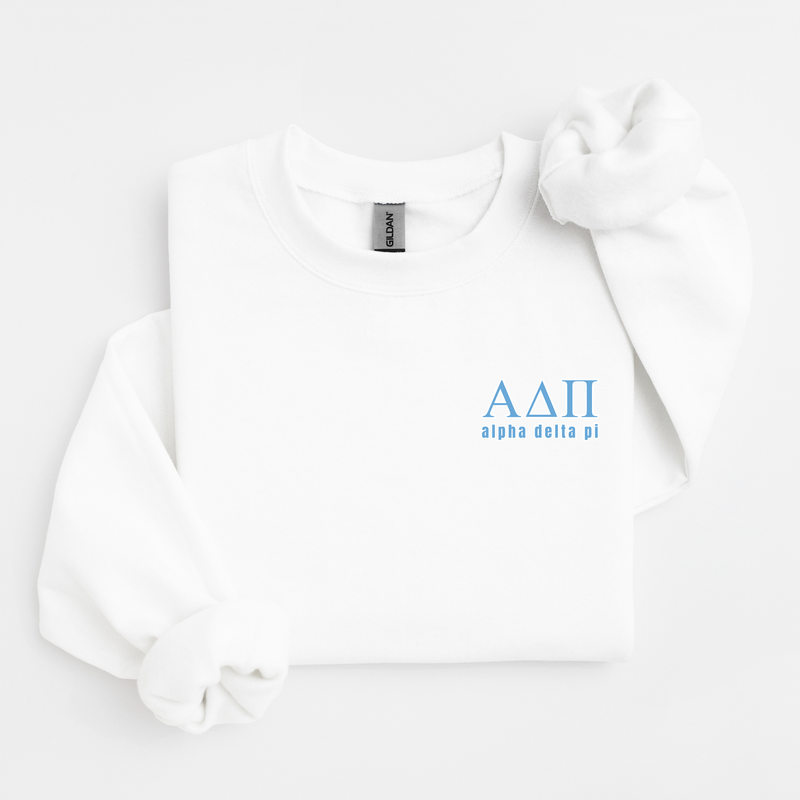 Alpha Delta Pi Blue Letters Sweater